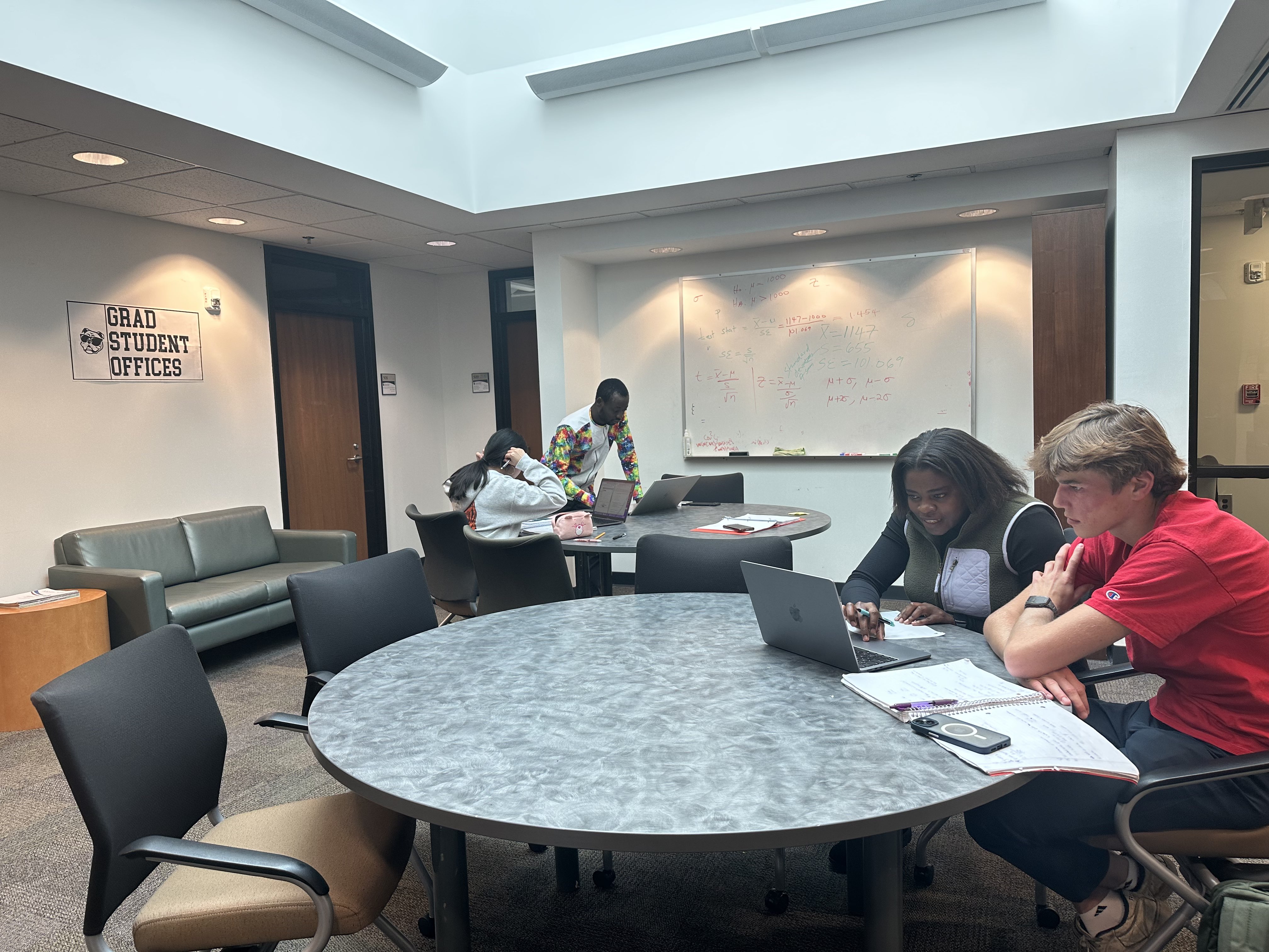 Grad Students having Office Hours in their connect space